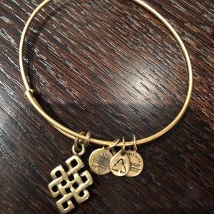 Alex & Ani Charm Bangle.  Finish Russian gold
